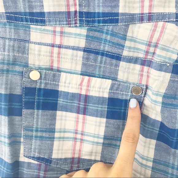  Coogi Plaid High Waist Corset Button Shorts D11 - Picture 6 of 8